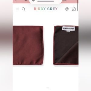Birdy Grey Rosewood Pocket Square